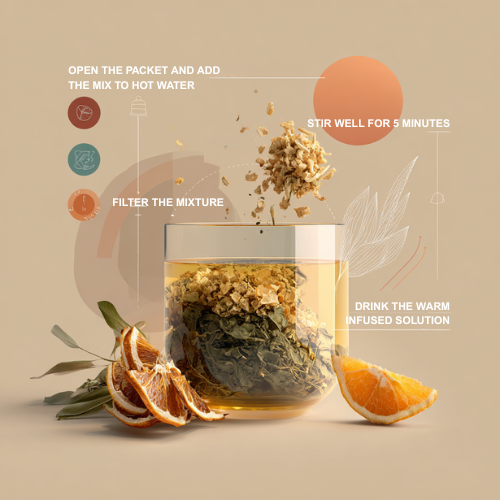 Cannabis Leaves (Bhang) Infused Orange Powder | Herbal Wellness Immunity Booster